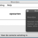 Over Woordjes, use of Macwidgets for layout